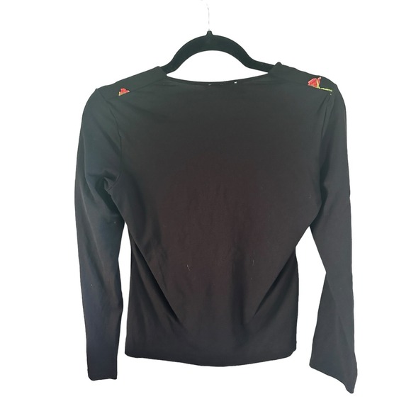 Rare Morgan De Toi Y2K Roses Stretch Cardigan Size S-M Floral Vintage Top - Picture 2 of 2